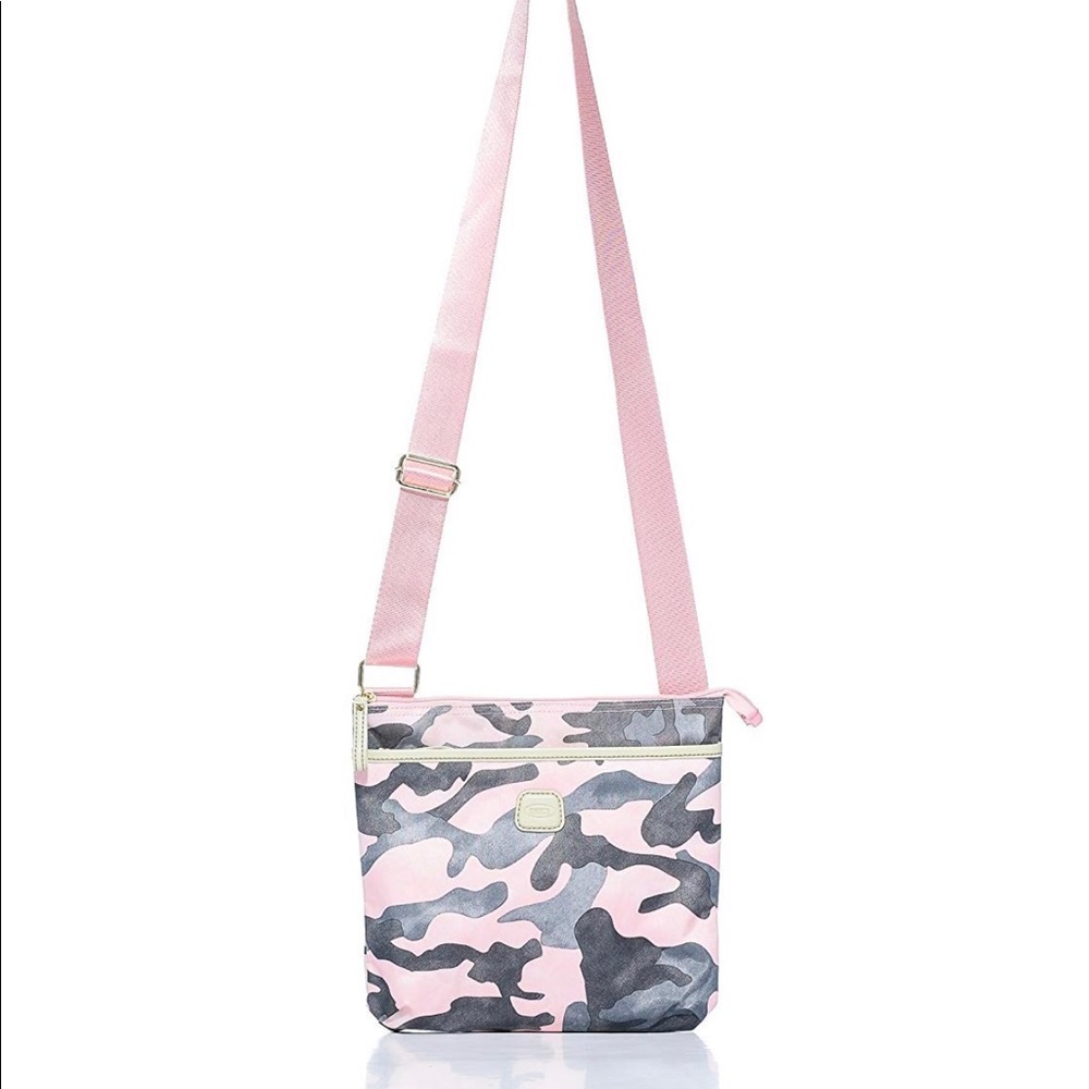 Pink camo crossbody bag brics